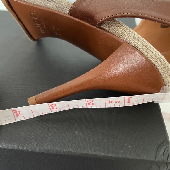 Vince Ankle Cuff Sandals Heels Brown,8 side zipper - Picture 11 of 16